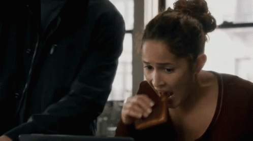 Woman Eating Toast Bread GIF