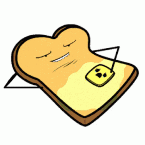 Animated Toast Butter Spread GIF