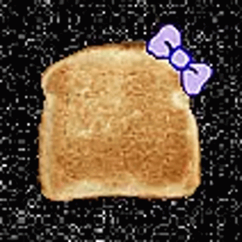 Toast Bread With Cute Ribbon GIF