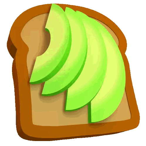 Toast with Avocado Slices
