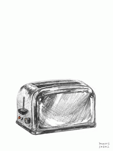 Toaster And Toast Saying Good Morning GIF