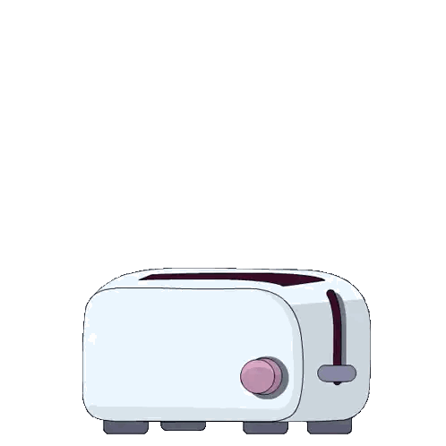Toaster with Good Morning Text