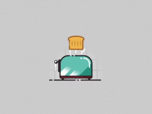 Toaster With Toast Sticking Out GIF