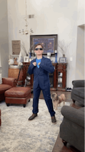 Tobey Maguire Dance With Sunglasses GIF