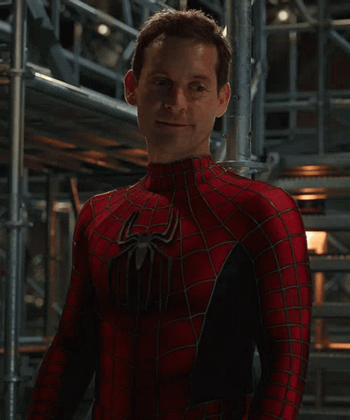 Tobey Maguire Smiling Spider-man GIF 