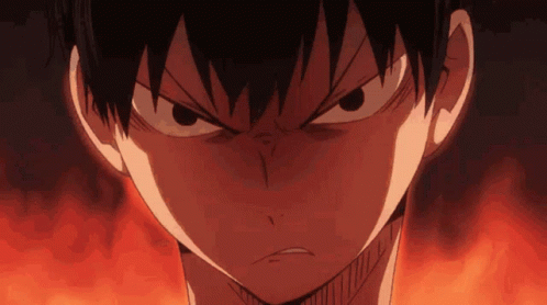 Tobio Kageyama Death Glare GIF