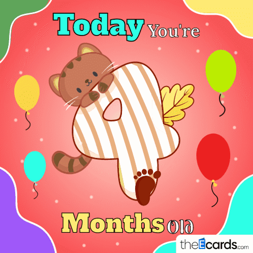 Today You're Months Old Greeting Card