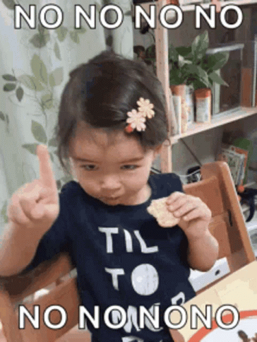 Toddler Gesture No! GIF