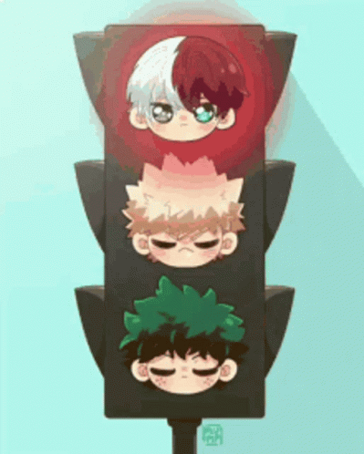 Todoroki Deku Bakuguo Stop Light GIF