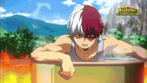 Todoroki Shoto Bath GIF