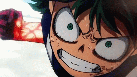Todoroki Versus Deku Vigilante Grinning Teeth GIF