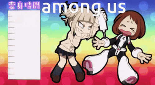 Toga Himiko Extracts Blood From Uraraka Chan GIF