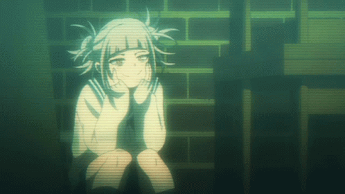 Toga Himiko Moves Head Side By Side GIF