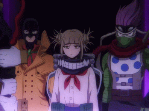 Toga Himiko Happily Introduces The Villain Team GIF