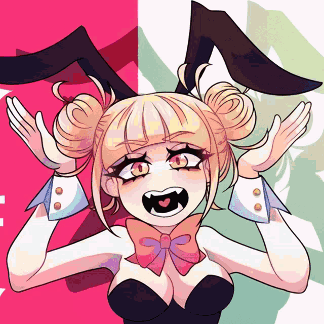 Toga Himiko Mha Bunny Costume GIF