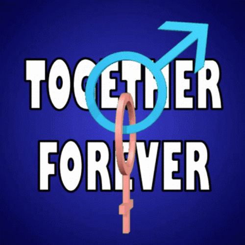 Together Forever Male Female Spinning Icon GIF