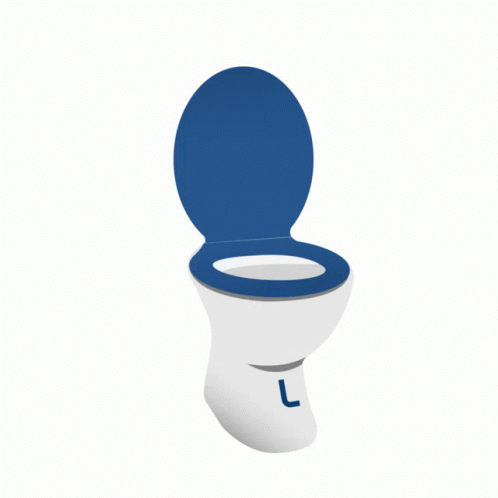 Flapping Toilet Seat Cover Animation GIF