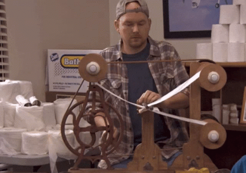 Toilet Paper Rolling In The Machine GIF