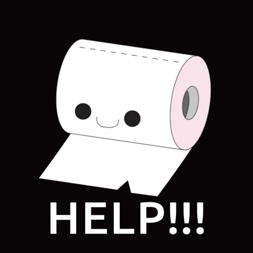 Toilet Paper Smiley Rolling Eyes Help