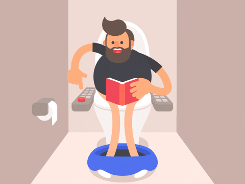 Toilet Rocket Moving Cartoon GIF