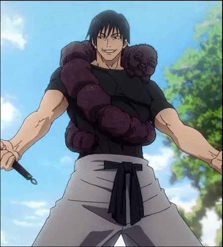 Toji Fushiguro Chubby Cat Belly Rub Meme GIF