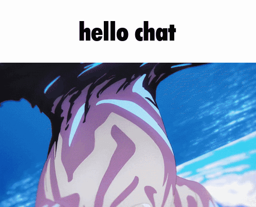 Toji Fushiguro Upside Down Hello Chat Meme GIF