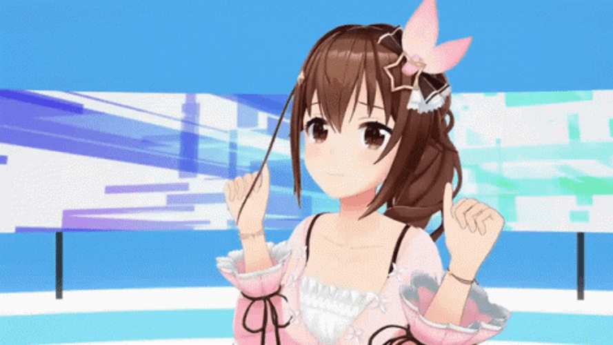 Tokino Sora Timid Anime GIF
