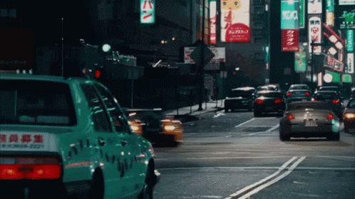 Tokyo Drift Busy Street Car Slide GIF