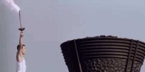 Tokyo Olympic Torch Fire Up GIF