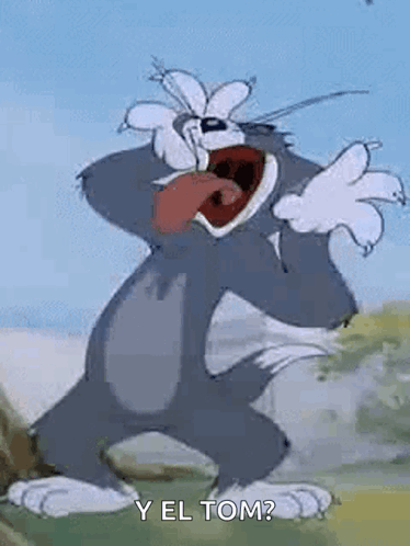 Tom And Jerry Are Standing Next To Each Other With Their Mouths Open And Screaming . GIF