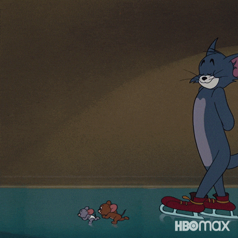 Tom And Jerry Figure Skating GIF
