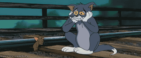 Tom And Jerry Sad Tired Exhausted Friends Together GIF