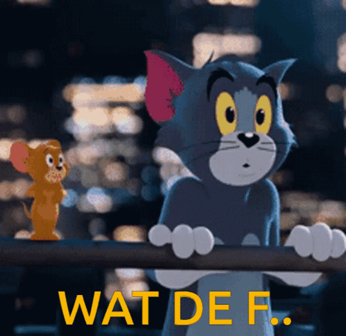 Tom and Jerry Saying Wat De F