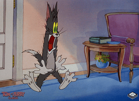 Tom And Jerry Scared Meme GIF