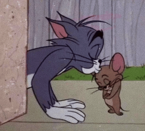 Tom And Jerry Standing Together GIF