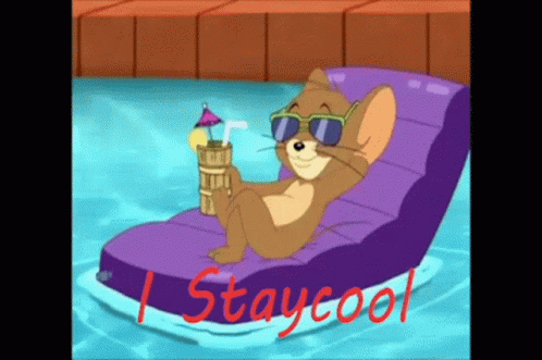 Tom And Jerry Stay Cool GIF