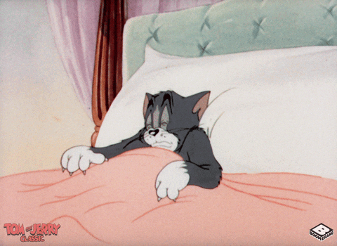 Tom and Jerry Yawning Poster