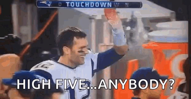 Tom Brady High Five Anybody GIF