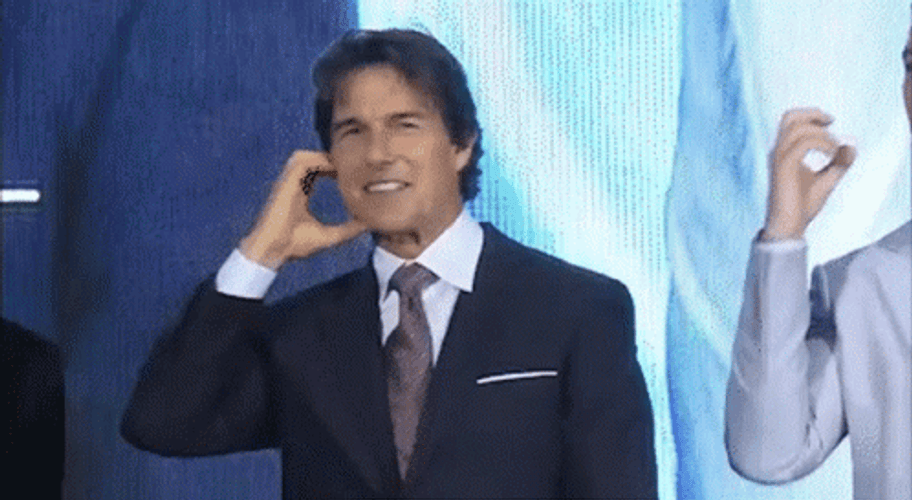 Tom Cruise Hand Heart Gesture GIF