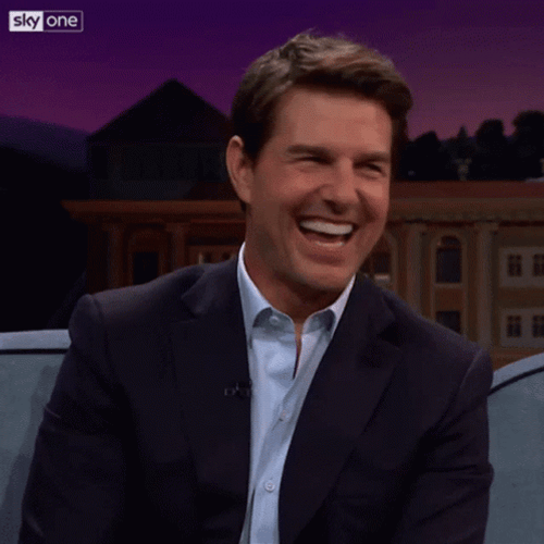 Tom Cruise Laughing Out Loud GIF