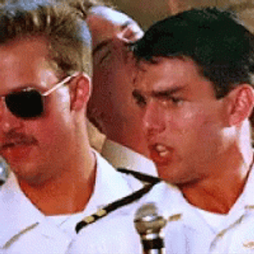 Tom Cruise Singing Top Gun Movie GIF
