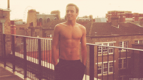 Tom Daley Flaunting His Abs GIF