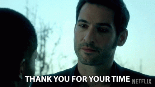 Tom Ellis Thank You For Your Time GIF