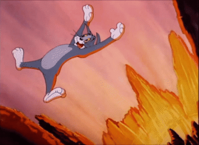 Tom Falling In Hell Tom And Jerry Animation GIF