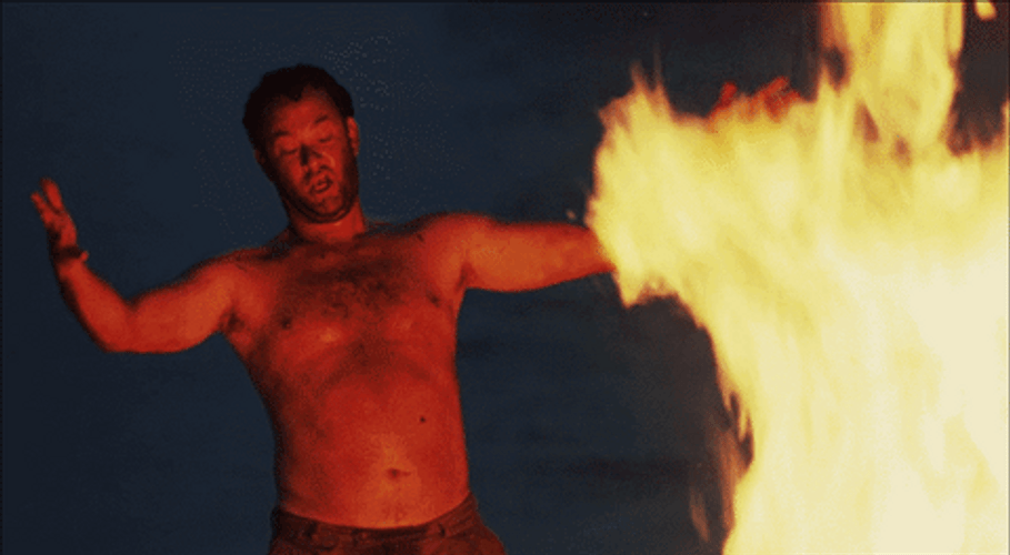 Tom Hanks Cast Away Fire GIF