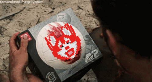 Tom Hanks Drawing Wilson Meme GIF