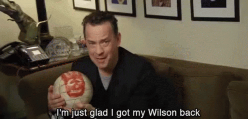 Tom Hanks Getting Wilson Ball Back GIF