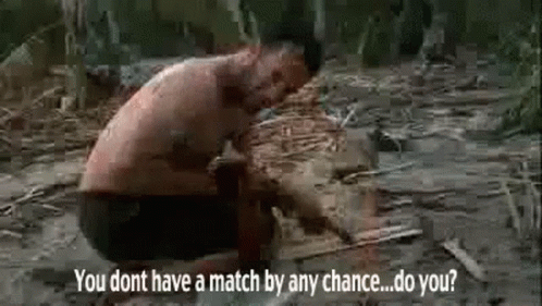 Tom Hanks Talking To Ball Wilson Cast Away GIF