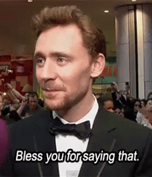 Tom Hiddleston Bless You For Saying That GIF