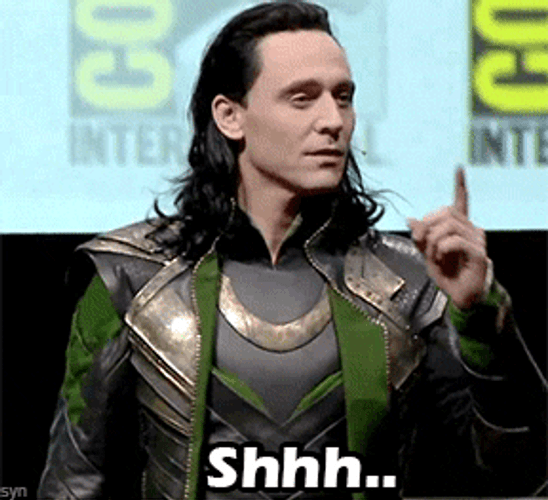 Tom Hiddleston Loki Shhh Quite GIF